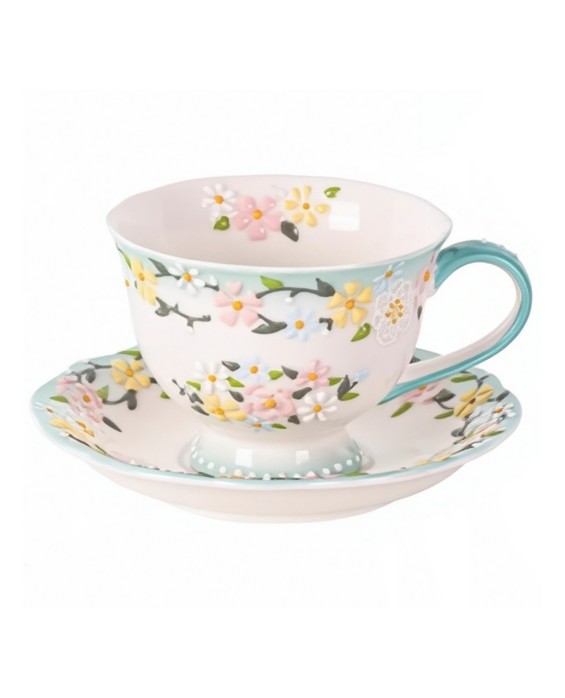 Hand-Painted Flower Mug