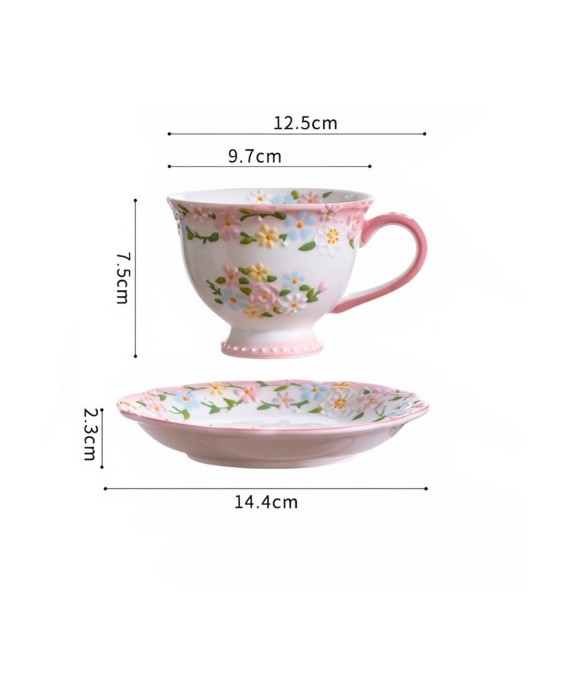 Hand-Painted Flower Mug