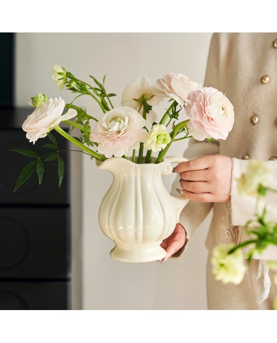Ceramic Portable Milk Jug Vase