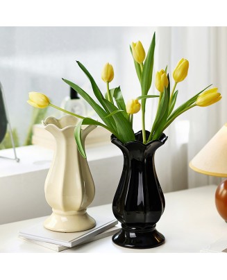 Simple Cream Ceramic Vase