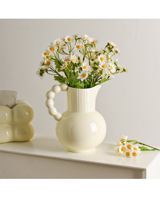 Niche Handle Milk Pot Ceramic Vase