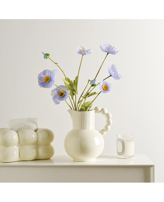 Niche Handle Milk Pot Ceramic Vase