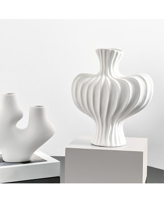 Irregular-Shaped Big-Bellied Ceramic Vase