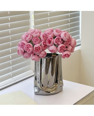 Light Luxury Electroplated Ceramic Vase
