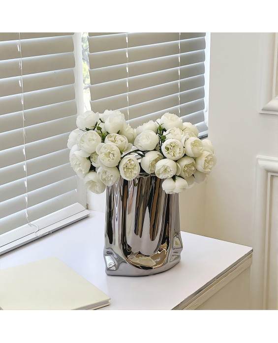 Light Luxury Electroplated Ceramic Vase