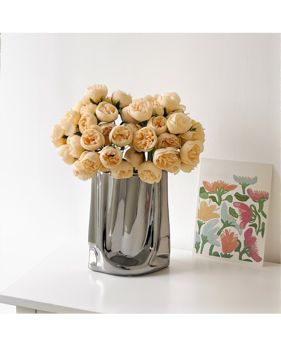Light Luxury Electroplated Ceramic Vase