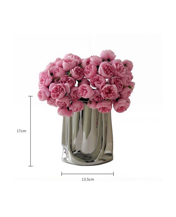 Light Luxury Electroplated Ceramic Vase