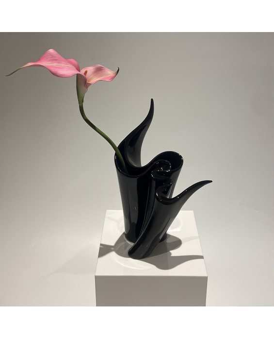 Black Irregular Vase