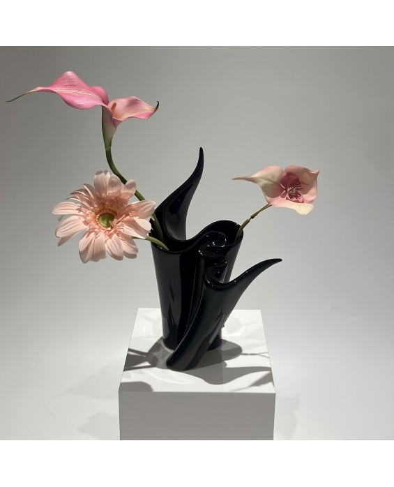 Black Irregular Vase