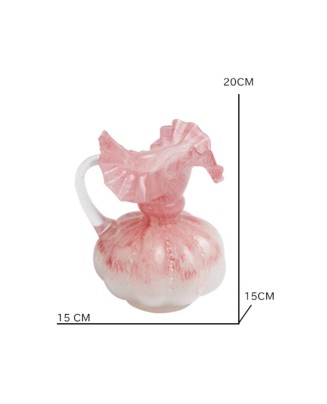 Pink Cream Style Glass Vase