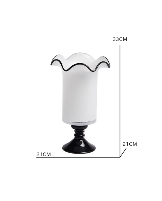 Corrugated Mouth Goblet Glass Vase